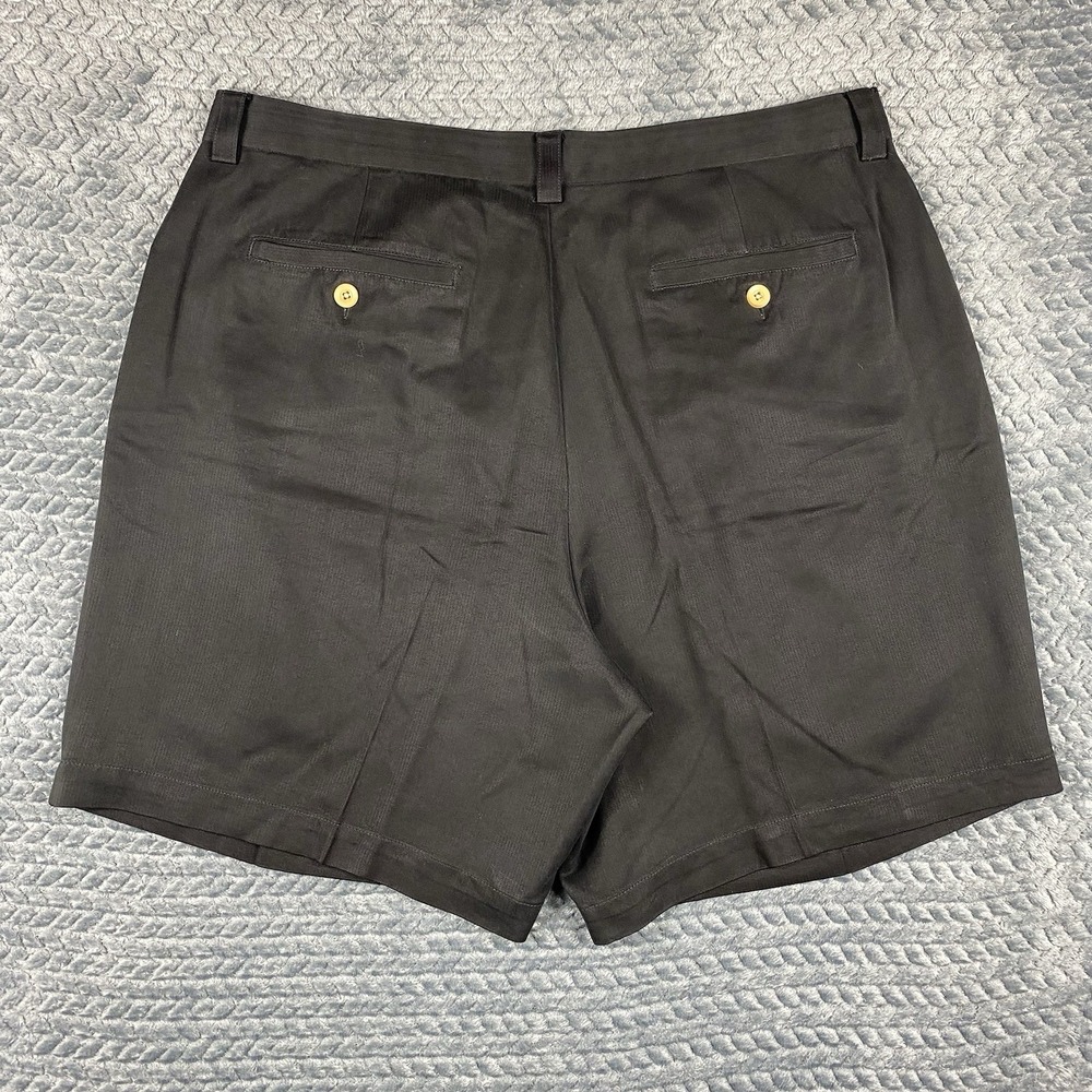 Tommy Bahama Men's 100% Silk Topanga Shorts Black Size 35 Waist Preppy USA Made